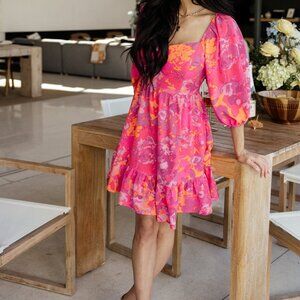 Baltic Born Levy Sweetheart Mini Dress | Fuchsia Multi Size SS